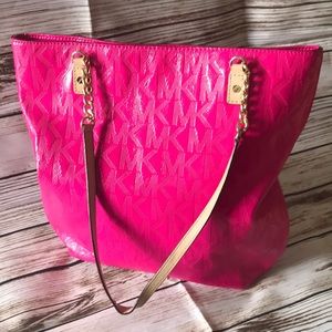 Michael Kors HOT Pink Fuschia Tote Genuine